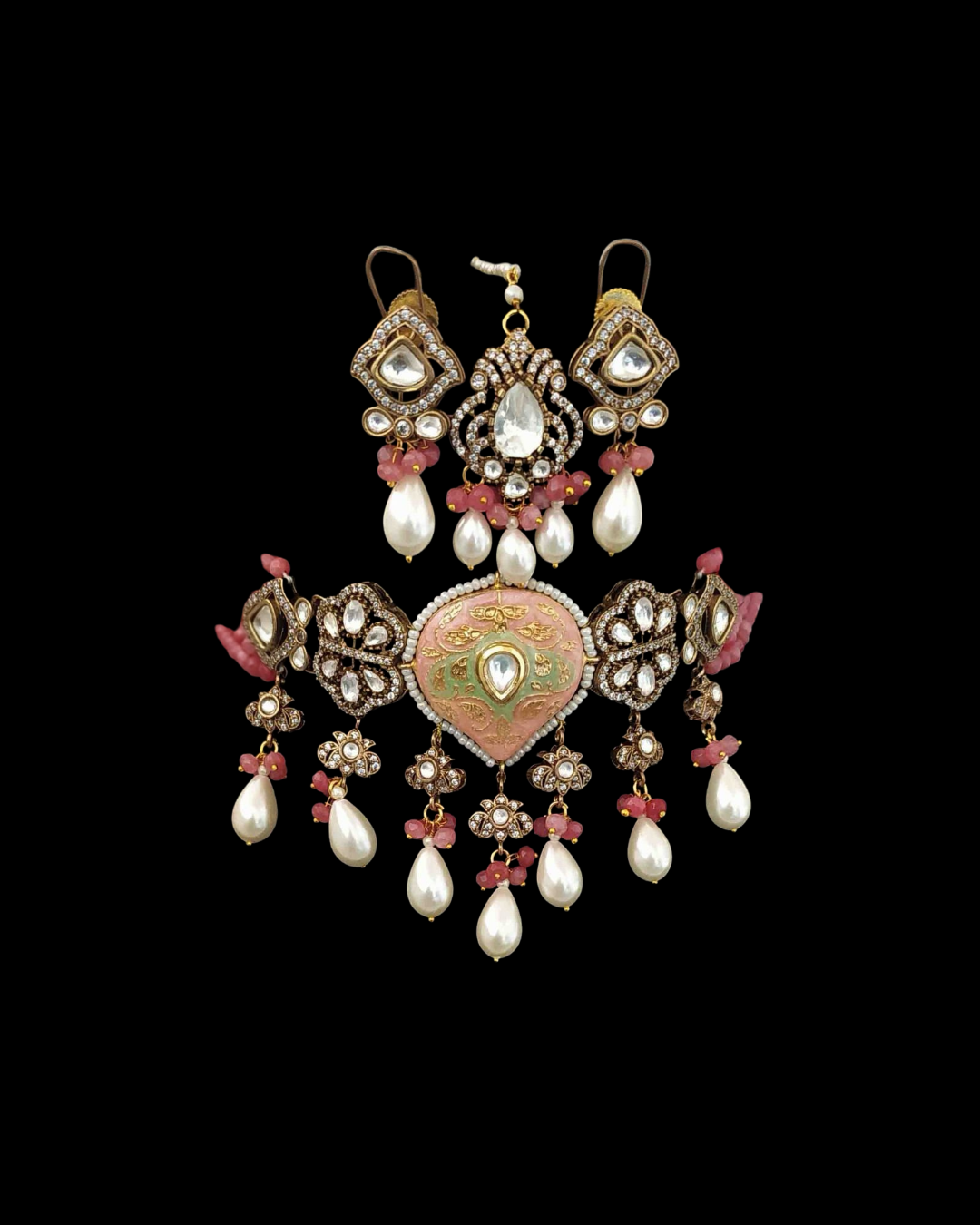 Meenakari Kundan Set