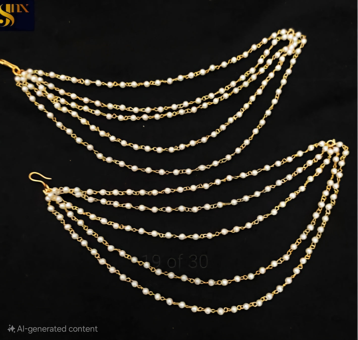 Pearl Earchain - 5 layer