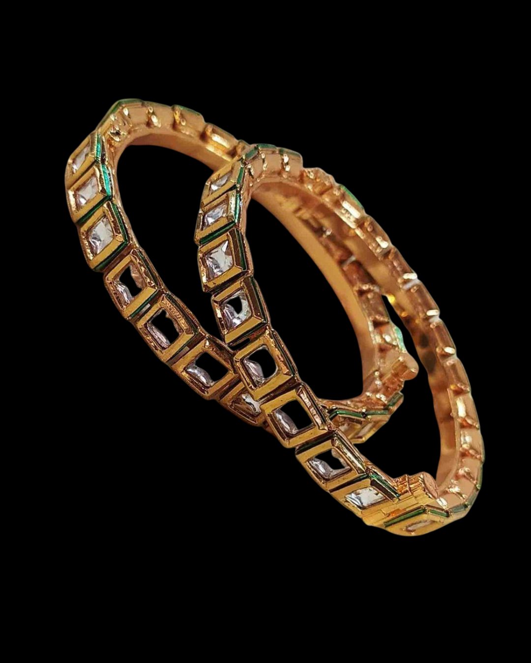 Classic Kundan Gold Finish Bangles