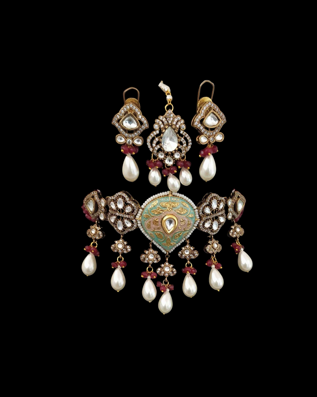 Meenakari Kundan Set