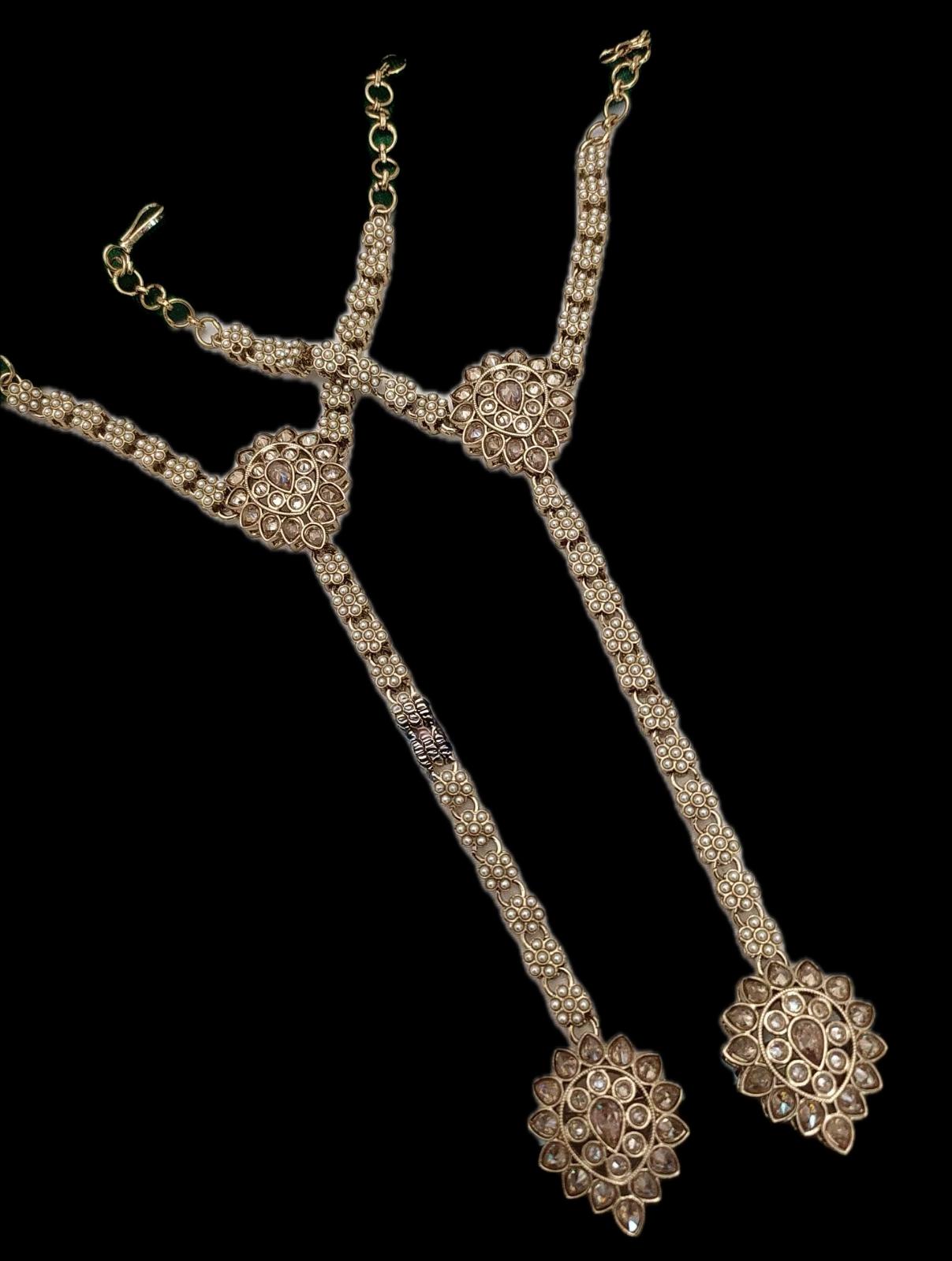 Kundan Bracelet & Ring Chain (Haath Phool)