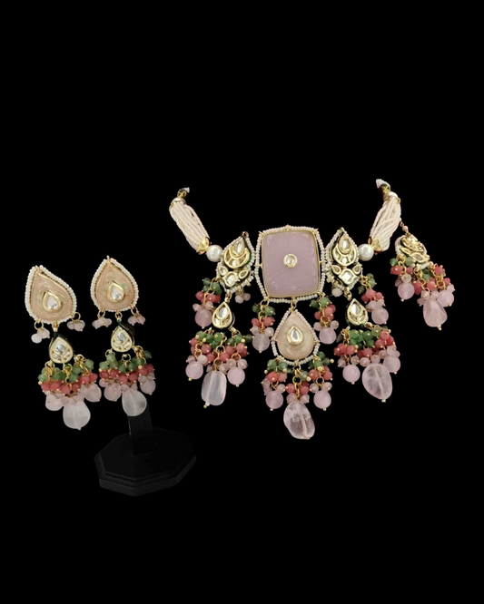 Kundan Pearl Bridal Necklace Set