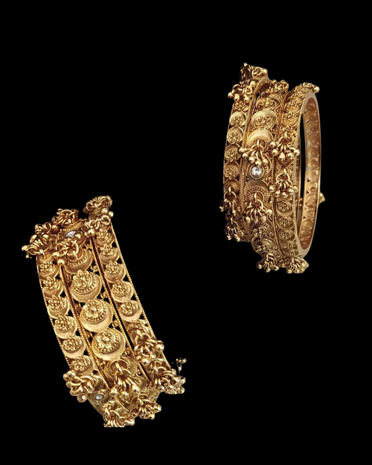 Antique Gold Bangles (set of 6)