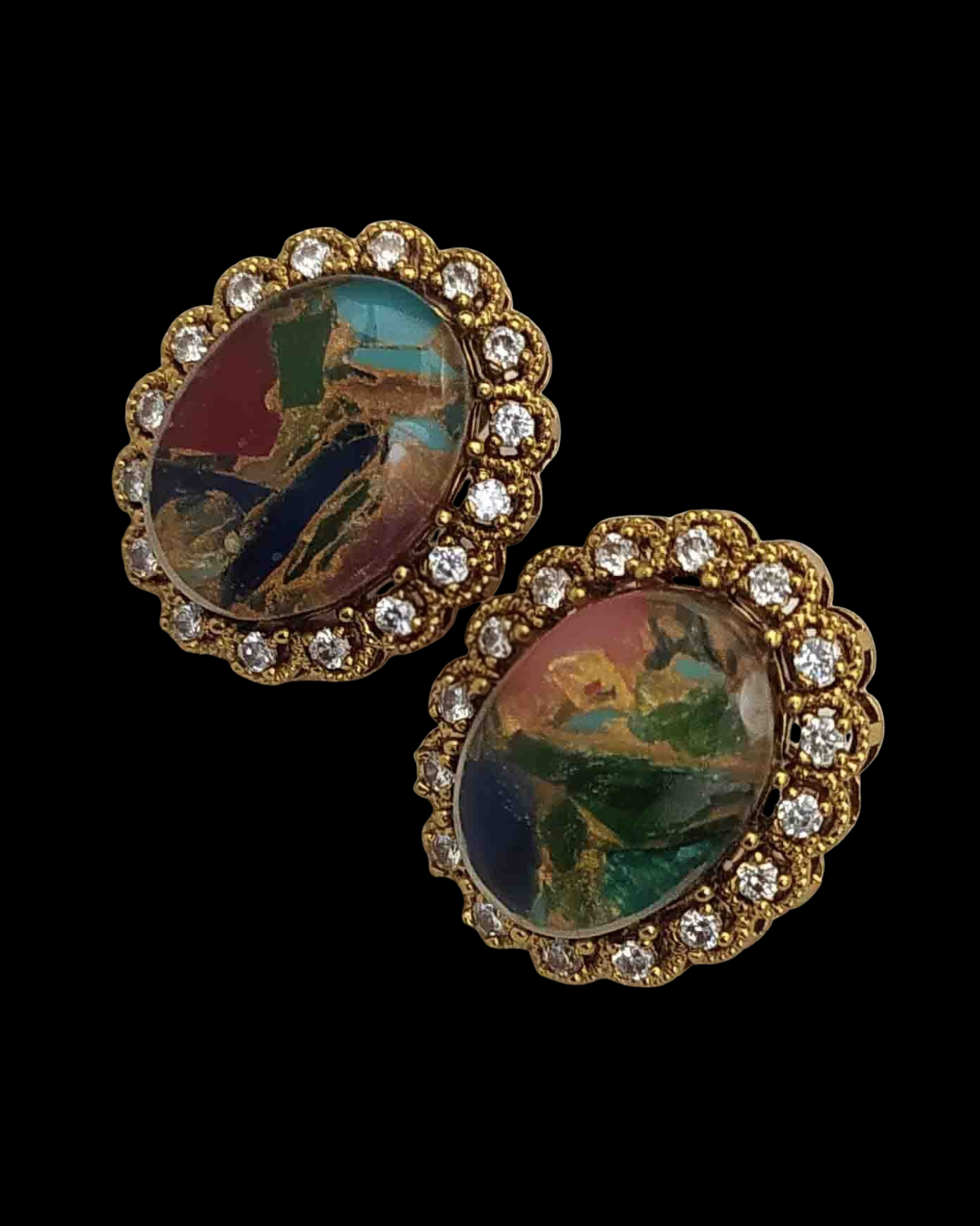 Crystal Halo Stud Earrings